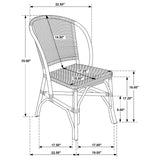 Lexley Woven Rattan Dining Side Chair Brown (Set of 2) by Coaster at Eve Furniture