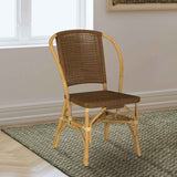 Lexley Woven Rattan Dining Side Chair Brown (Set of 2) by Coaster at Eve Furniture