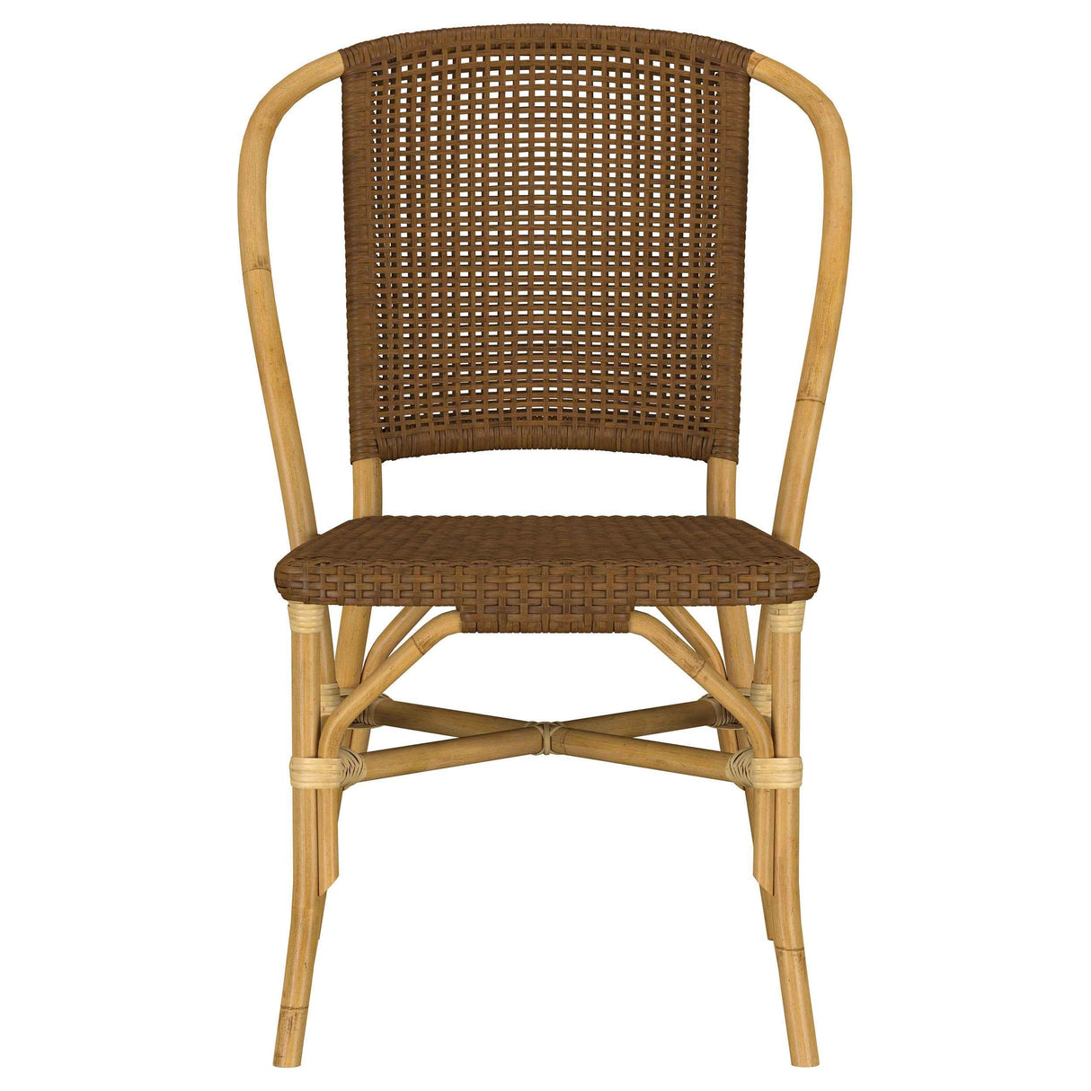Lexley Woven Rattan Dining Side Chair Brown (Set of 2) by Coaster at Eve Furniture