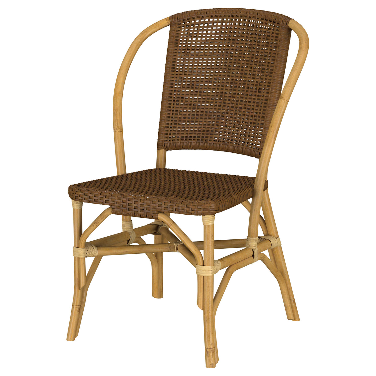 Lexley Woven Rattan Dining Side Chair Brown (Set of 2) by Coaster at Eve Furniture