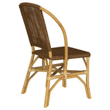 Lexley Woven Rattan Dining Side Chair Brown (Set of 2) by Coaster at Eve Furniture