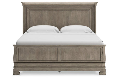 Lexorne Gray California King Sleigh Bed by Ashley at Eve Furniture