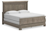 Lexorne Gray California King Sleigh Bed by Ashley at Eve Furniture