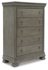 Lexorne Gray Chest of Drawers