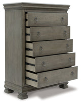 Lexorne Gray Chest of Drawers