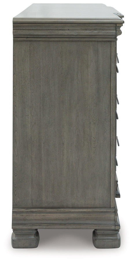 Lexorne Gray Dresser by Ashley at Eve Furniture