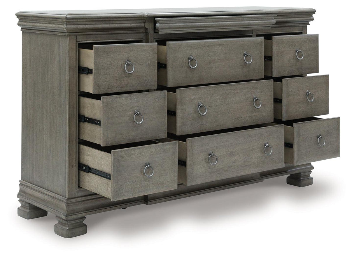 Lexorne Gray Dresser by Ashley at Eve Furniture