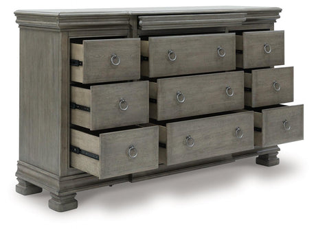 Lexorne Gray Dresser by Ashley at Eve Furniture