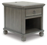 LEXORNE Gray End Table