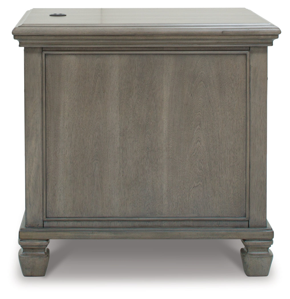 LEXORNE Gray End Table