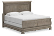 Lexorne Gray King Sleigh Bed by Ashley at Eve Furniture
