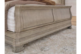 Lexorne Gray King Sleigh Bed by Ashley at Eve Furniture