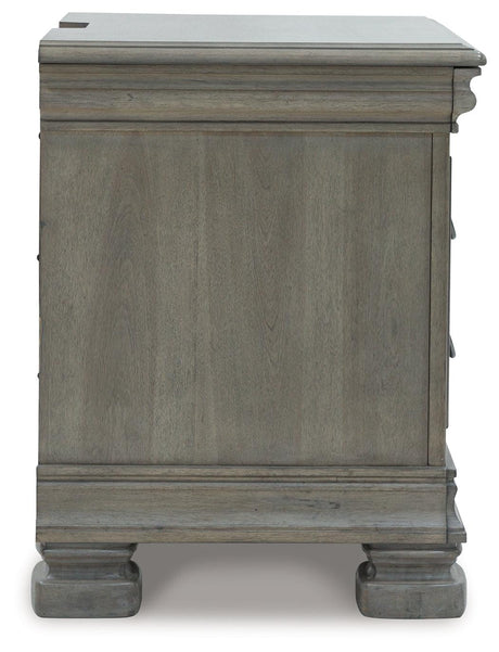 Lexorne Gray Nightstand by Ashley at Eve Furniture