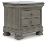 LEXORNE Gray Nightstand