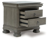 LEXORNE Gray Nightstand