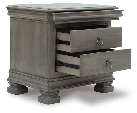 LEXORNE Gray Nightstand