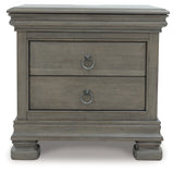 LEXORNE Gray Nightstand