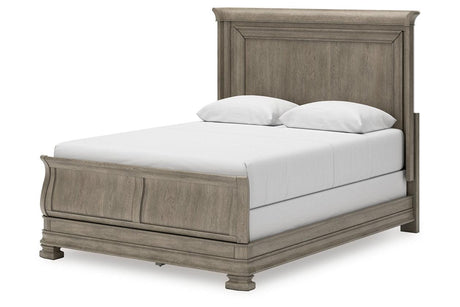 Lexorne Gray Queen Sleigh Bed by Ashley at Eve Furniture