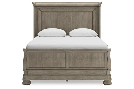 Lexorne Gray Queen Sleigh Bed by Ashley at Eve Furniture