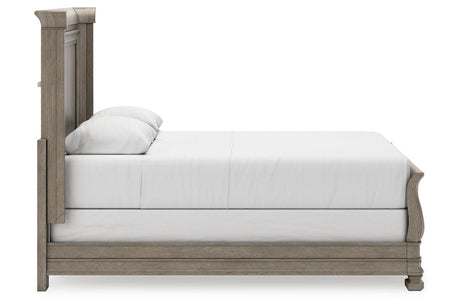 Lexorne Gray Queen Sleigh Bed by Ashley at Eve Furniture