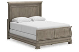 Lexorne Gray Queen Sleigh Bed by Ashley at Eve Furniture
