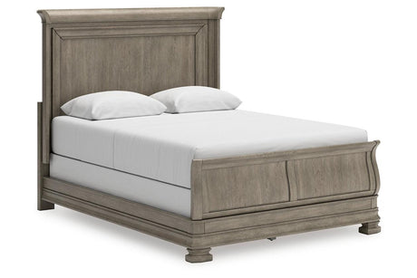 Lexorne Gray Queen Sleigh Bed by Ashley at Eve Furniture