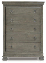 Lexorne Gray Chest of Drawers by Ashley at Eve Furniture