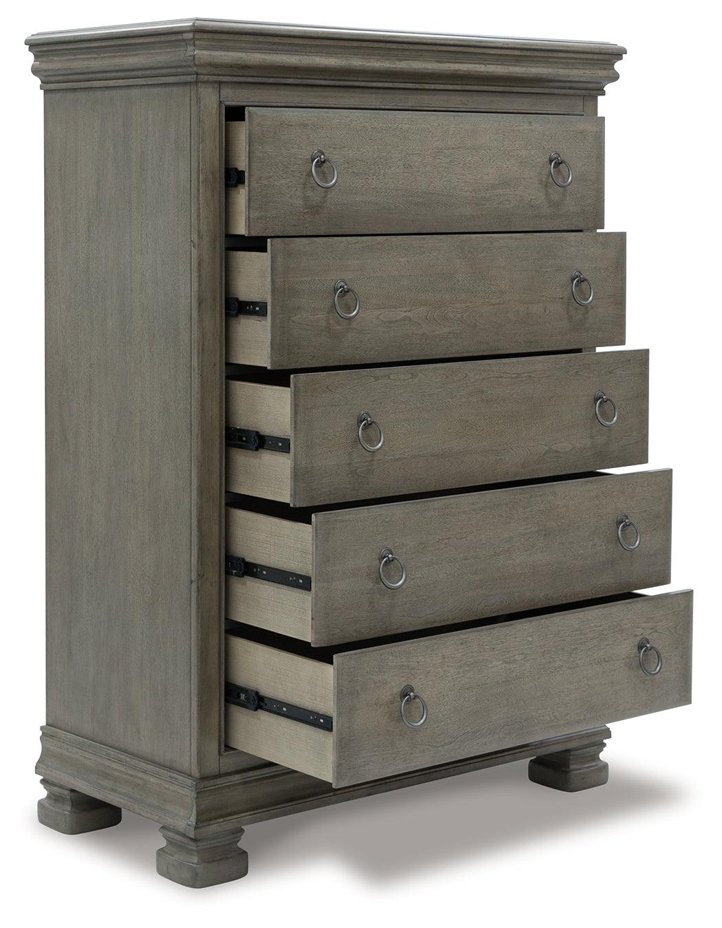 Lexorne Gray Chest of Drawers by Ashley at Eve Furniture