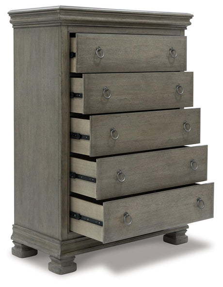 Lexorne Gray Chest of Drawers by Ashley at Eve Furniture