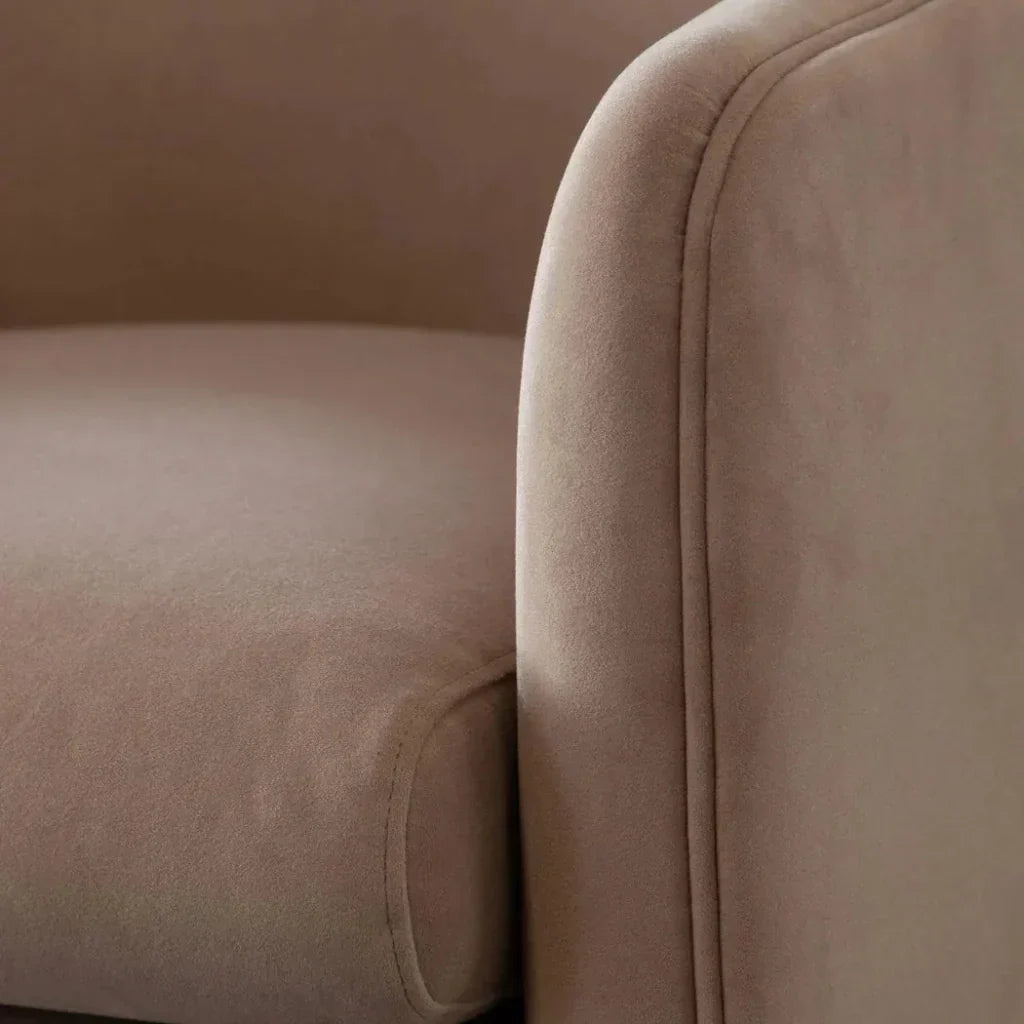Leyah Camel Performance Velvet Accent Arm Chair by Diamond Sofa at Eve Furniture