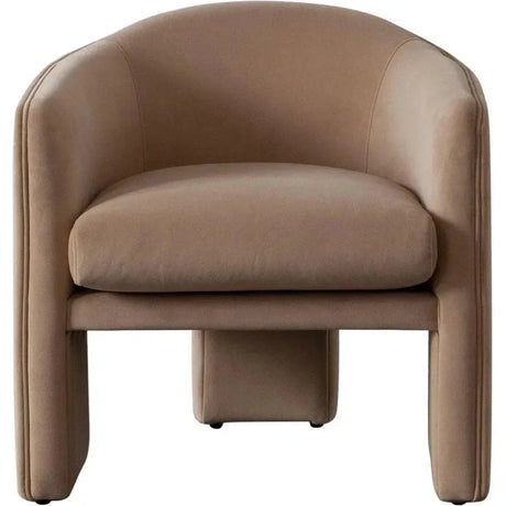 Leyah Camel Performance Velvet Accent Arm Chair by Diamond Sofa at Eve Furniture