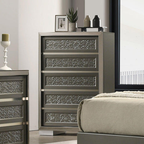 Leyland Dark Gray Chest by Furniture of America at Eve Furniture