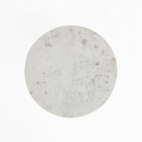 Leyton White Marble 14" Accent Table by Classic Home at Eve Furniture