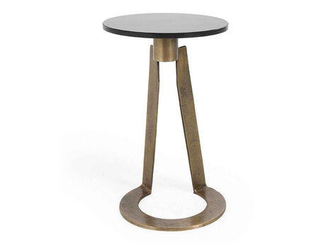 Leyton Black Marble Accent Table by Classic Home at Eve Furniture