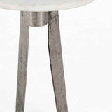 Leyton White Marble Accent Table by Classic Home at Eve Furniture