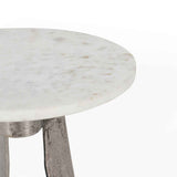 Leyton White Marble Accent Table by Classic Home at Eve Furniture