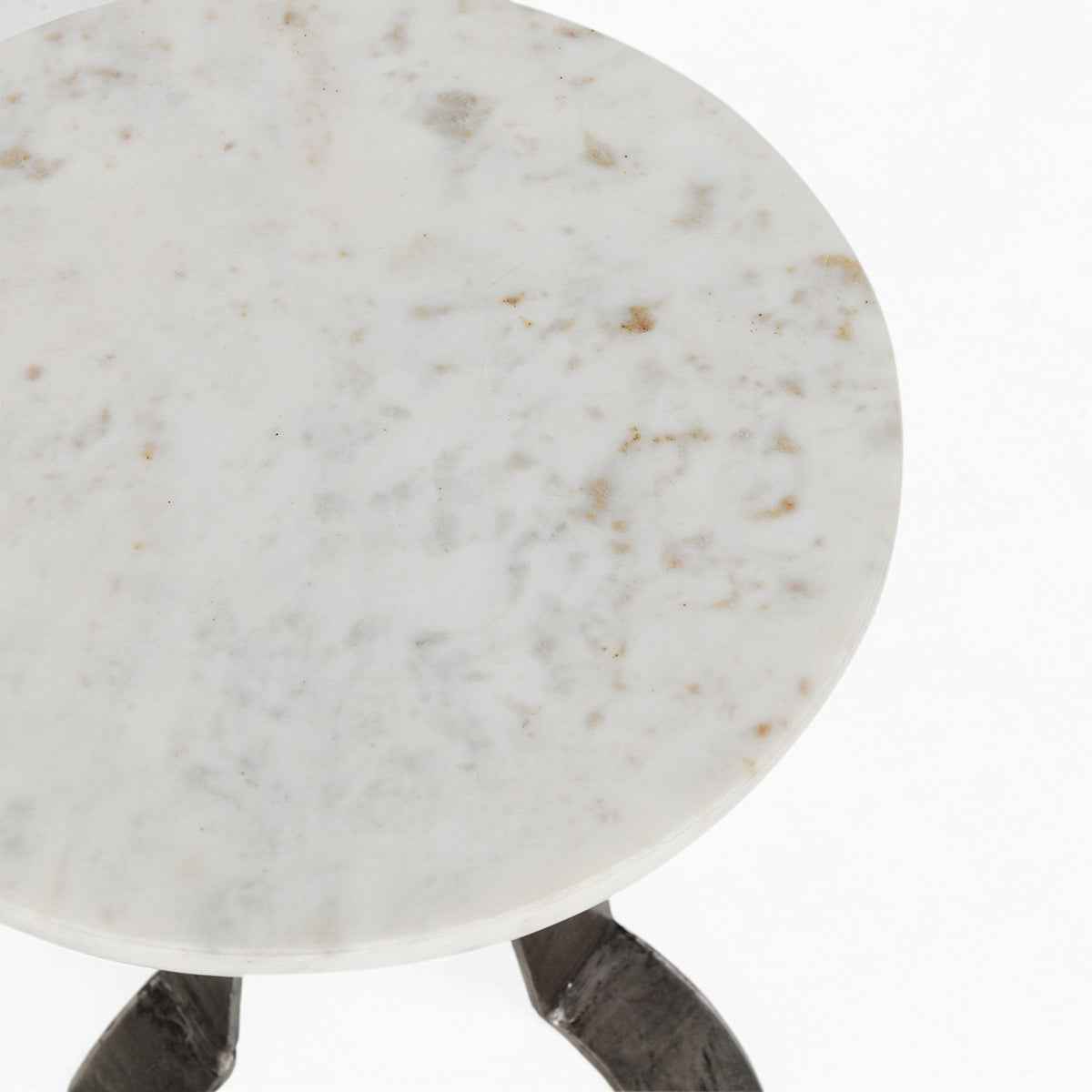 Leyton White Marble Accent Table by Classic Home at Eve Furniture