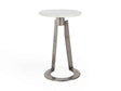 Leyton White Marble Accent Table by Classic Home at Eve Furniture
