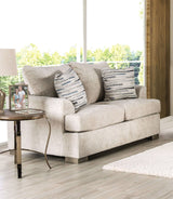Leytonstone Cream Sofa & Loveseat by Furniture of America at Eve Furniture