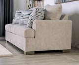 Leytonstone Cream Sofa & Loveseat by Furniture of America at Eve Furniture