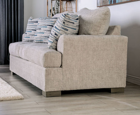 Leytonstone Cream Sofa & Loveseat by Furniture of America at Eve Furniture