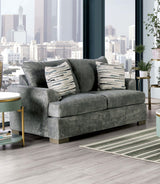 Leytonstone Gray Sofa & Loveseat by Furniture of America at Eve Furniture