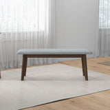 Carlos Fabric Upholstered Solid Wood Bench 47" by Ashcroft Imports at Eve Furniture
