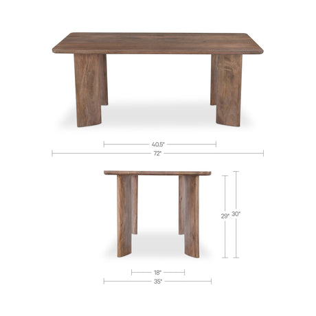 Lia Dark Brown Dining Table by MOES at Eve Furniture