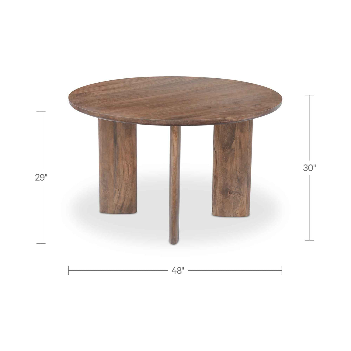 Lia Dark Brown Round Dining Table by Moe's Home at Eve Furniture