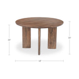 Lia Dark Brown Round Dining Table by Moe's Home at Eve Furniture