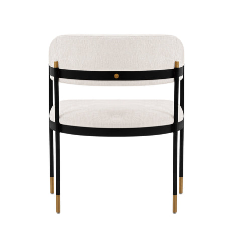 Lia Dining Armchair in Cream by Manhattan Comfort at Eve Furniture