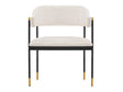 Lia Dining Armchair in Cream by Manhattan Comfort at Eve Furniture