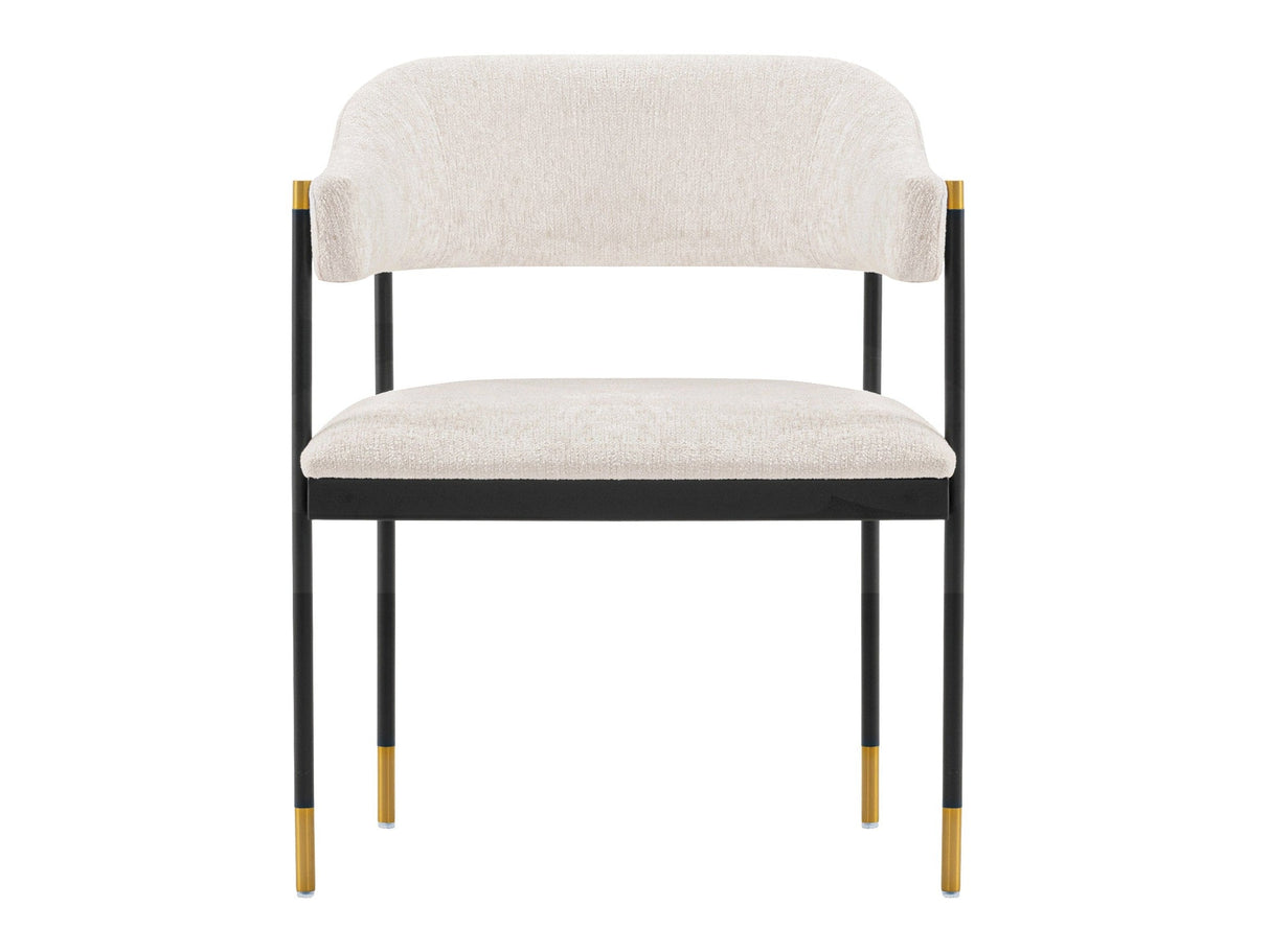 Lia Dining Armchair in Cream by Manhattan Comfort at Eve Furniture