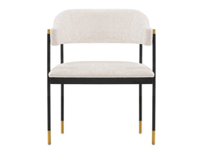 Lia Dining Armchair in Cream by Manhattan Comfort at Eve Furniture
